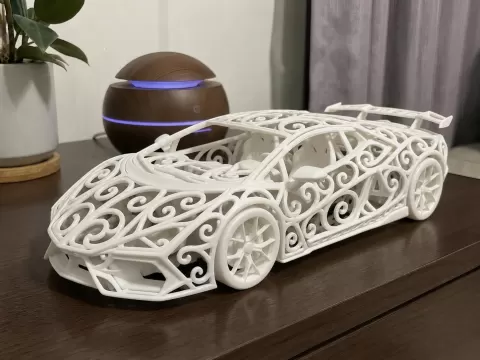 Lamborghini Revuelto Voronoi Art