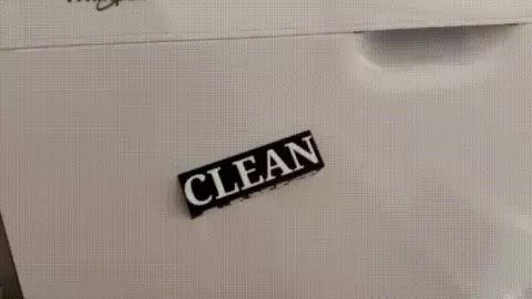 Clean/Dirty Dishwasher Sign Magnet - No AMS Needed