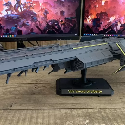 Helldivers 2 Super Destroyer with stand