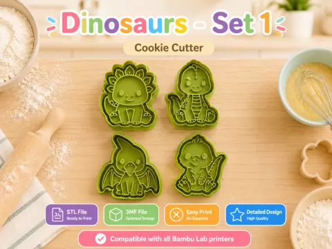 Cookie Cutter Dinossaurs Set 1