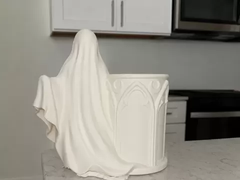 Gothic Ghost Makeup Brush Holder/ Vase