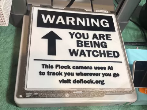 Flock camera sign