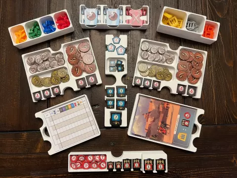 7 Wonders (Second Edition) Insert / Organizer - Fits Edifice, Leaders, Cities, and Armada in Base Box