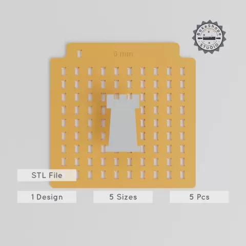 Tower Sprinkle Stencil, 5 Piece Set, Castle & Fortress Designs, Sizes 6-14mm, for Sprinkles, Cocoa, Edible Glitter PRODUCT_1346