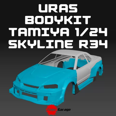 URAS BODYKIT FOR NISSAN SKYLINE GT-R (R34) TAMIYA 1/24