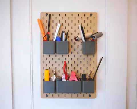 Ikea Skadis pegboard cups (vase mode)