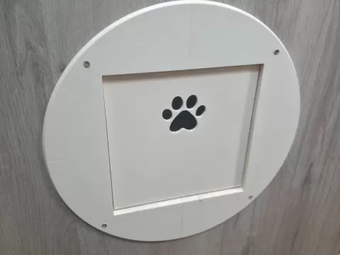 Cat door with frame