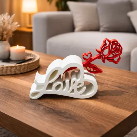 LOVE MELTED WITH HEART / TEXT STAND / VALENTINES DAY / MOTHERS DAY
