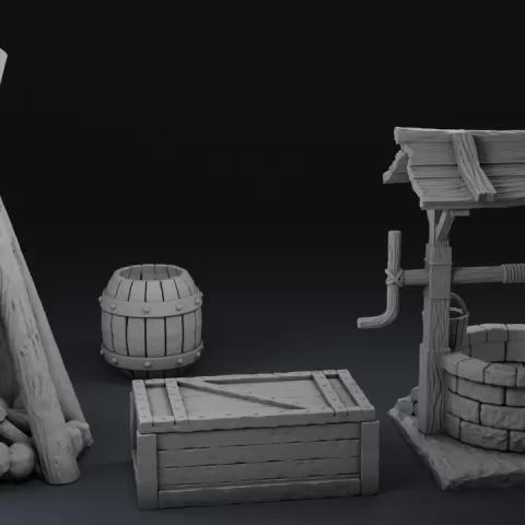 Medieval props by Creator