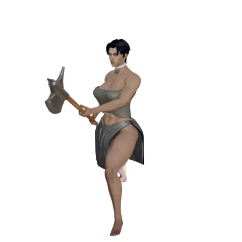 Battle Maiden with Halberd by Stanley