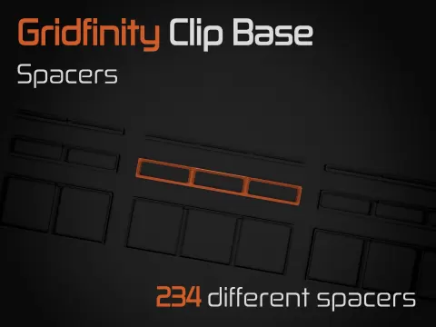 Gridfinity Clip Base - Spacers