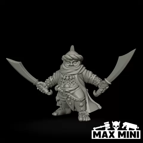 Halfling Desert Sword Champion by Max Mini