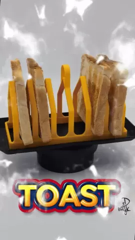 6-Slice Toast Rack & Tray triangular profile