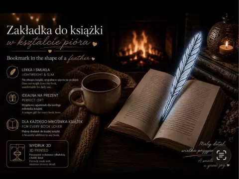 Feather-Shaped Bookmark