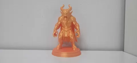 Golden Muscular Demon Lord Christmas Figure