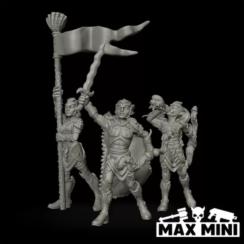 Aquan Elf Archer Command by Max Mini