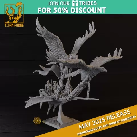Sky Barage - Highborne Elves and Undead Dominion - Titan Forge Miniatures May 2025 by Titan Forge Miniatures