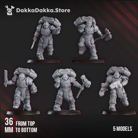 Ignisaurus Clan Warriors Storm Squad with Jetpacks (x5) - Prime Armored Assault Unit of Space Knights by dakkadakka.store