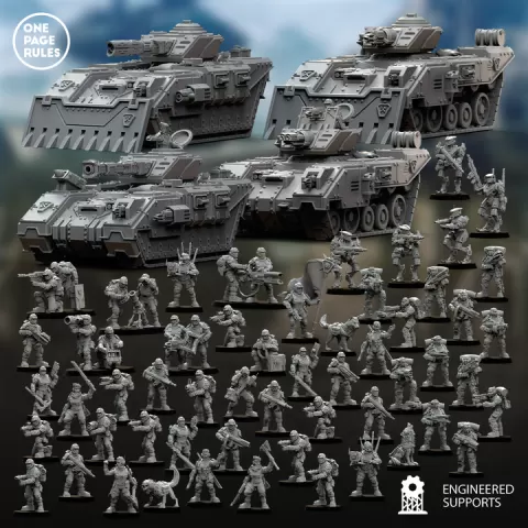 Human Defense Force (HDF) - Army Bundle #1 by One Page Rules