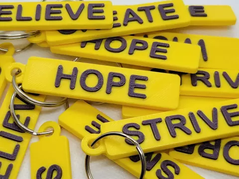 Yellow Ribbon Keychains
