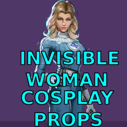 Cosplay Insivisible Woman Sue Storm Fantastic Four First steps Costume Marvel Rivals Full armor and weapons Cosplay Kit , kitbash all in one