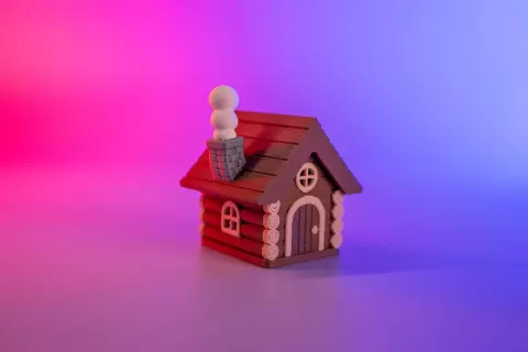 Cozy Log Cabin Lighted clicker