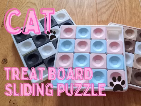 FNT Cat Puzzle Treat Board Sliding Puzzle