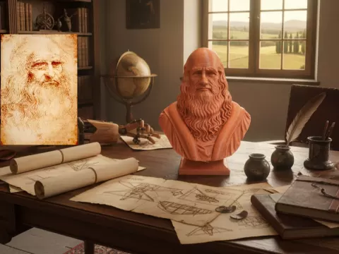 Leonardo di ser Piero da Vinci - Bust