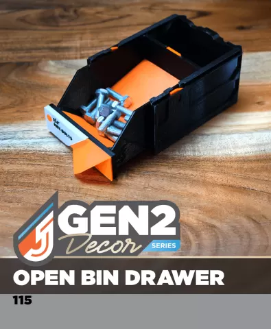 GEN2 Decor Open Bin Drawer - 115-1W-1H