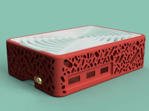 Raspberry Pi 5 case with M.2 NVME SSD HAT support, custom top and power button (UPDATED v1.3) pi5 rpi5