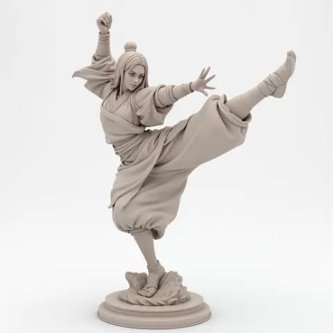 Dynamic Kung Fu Anime Girl – High Kick Martial Arts Figurine (3D Printable Model)Dynamic Kung Fu Anime Girl – High Kick Martial Arts Figurine (3D Printable Model)