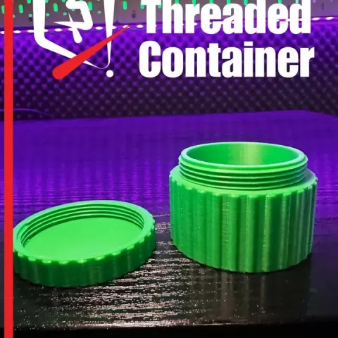 Threaded Container by Plastic 3d