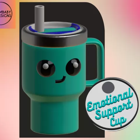 Manley the St*nley Tumbler Clicker Fidget Keychain by Jambaby Designs