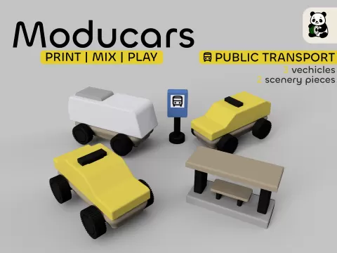 Public Transport Pack | ModuCars - modular toys