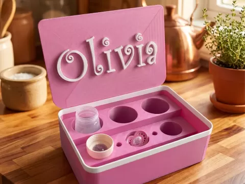 Customizable Baby Bottle & Accessory Organizer Box