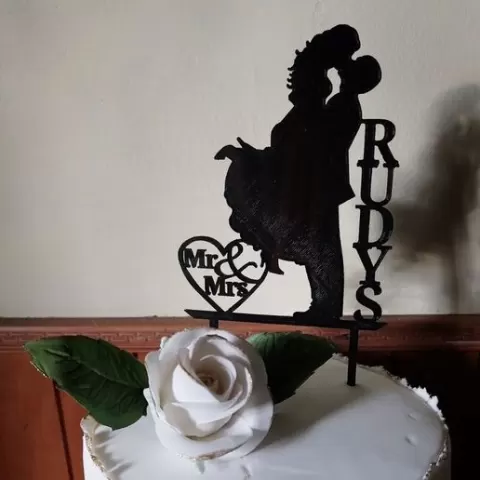 Wedding Cake Topper Template (No Name) | STL for Customization