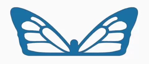 Horizontal Half Butterfly Bookmark 4.stl