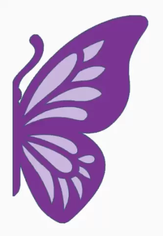 Multicolor Half Butterfly Bookmark 7.stl