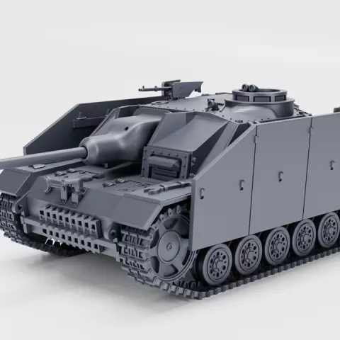 STUG III Ausf.G (late) + 3 Tankmen + side armor (standard + winter edition) (Germany, WW2) by Wargame3d