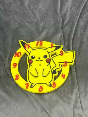 pikachu clock.stl