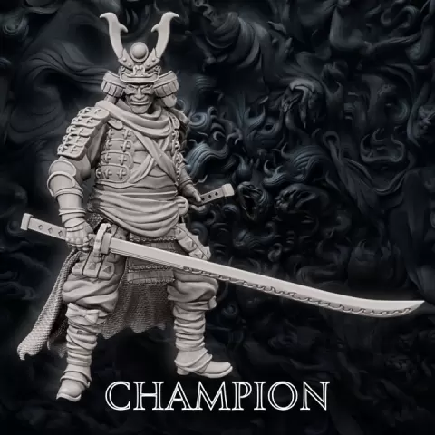 Samurai Hero Miniature – Champion STL Model | 30mm Scale | Feudal Japan Fantasy Character | Perfect for RPG or Skirmish by Forged Path Miniatures