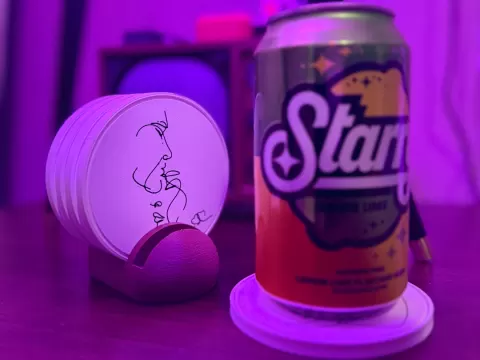 Modern Line Art Coaster Set