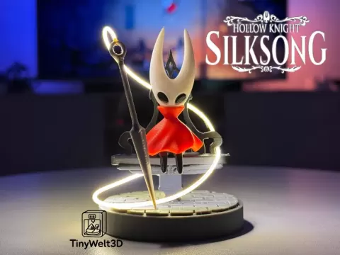 Hornet - Hollow Knight Silksong Diorama with LED