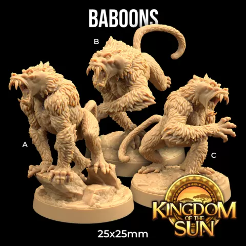 Baboons | PRESUPPORTED | Kingdom of the Sun by The Dragon Trappers Lodge