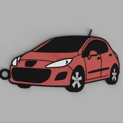 Peugeot 308 Keychain - a neat keychain for fans of the French hatchback