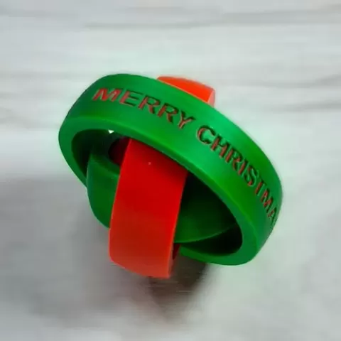 Christmas Infinity Fidget Toy STL – Articulated Spinner for Kids, Gifts & Holiday Joy