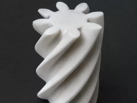 Module 2, 8 teeth Helical Gear, 30mm tall
