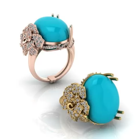 big oval high jewelry ring