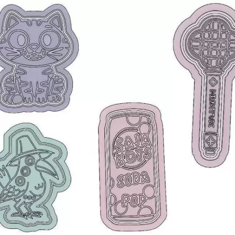 KPOP DEMON HUNTERS COOKIE CUTTERS
