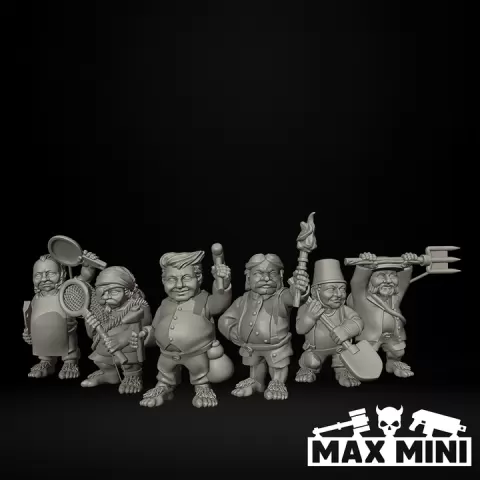 Halfling Townsfolk Group 1 by Max Mini